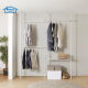 Hot 96n button type new product without punching and hole hanging hanger stand up and floor clothes drying hanger indoor storage simple clothes hat