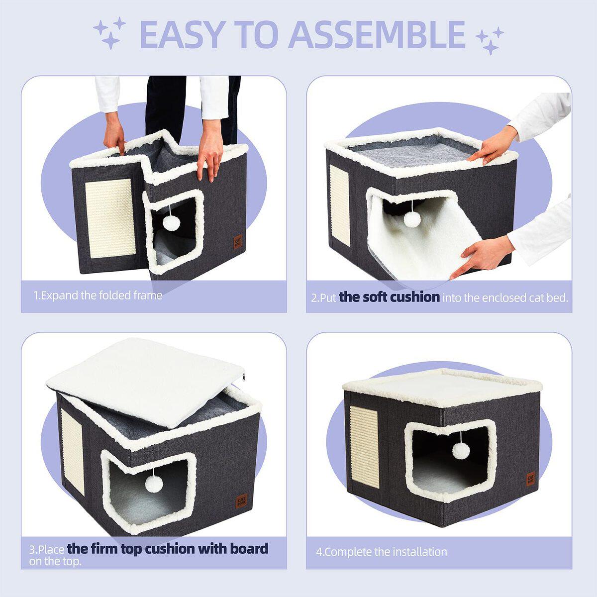 热销狗窝四季通用正方体猫窝带猫抓板可折叠猫窝宠物厂家定制,淘宝优惠券,粉丝福利购,淘宝优惠卷