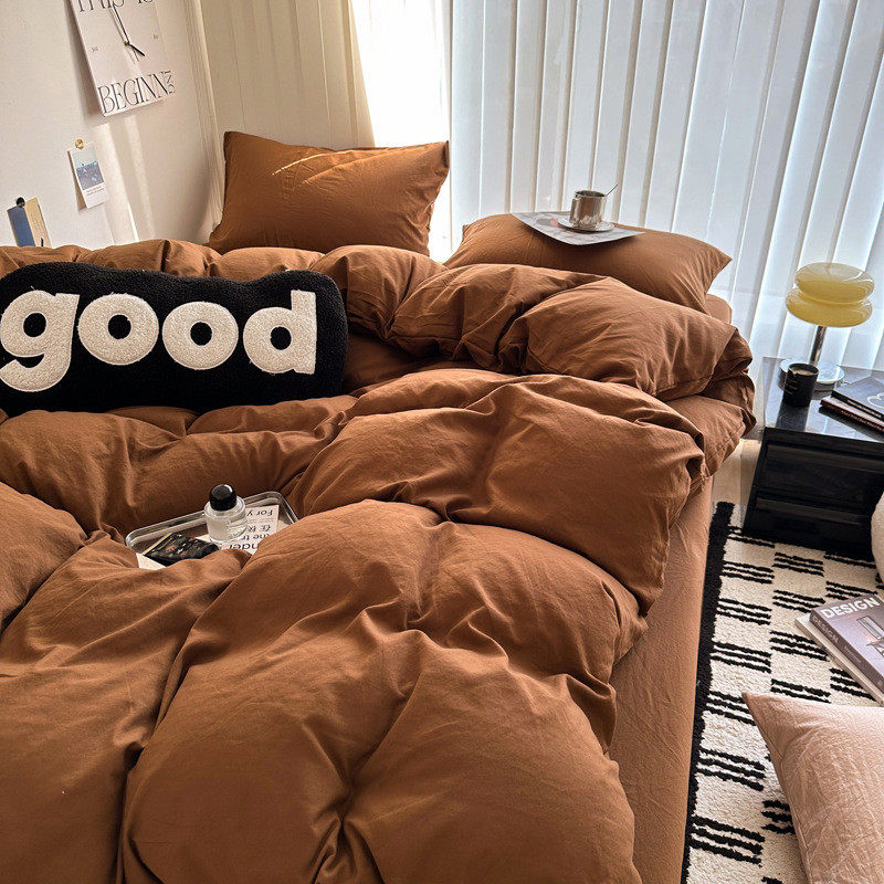 简约超柔水洗棉床上四件套床单款被套学生宿舍纯色单人三件套批发,淘宝优惠券,粉丝福利购,淘宝优惠卷