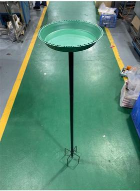 金属铁艺绿色喂鸟器浴盆金属（盆加烤漆）