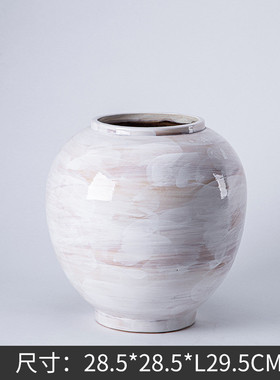 热销陶瓷中式组合年轮纹理花瓶家居装饰样板间木软装陶瓷花器工艺