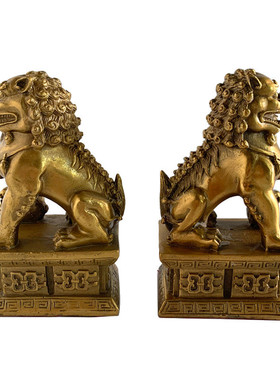 铜狮子摆件狮北京铜狮子厂家批发金属工艺品家居摆件北京狮一对