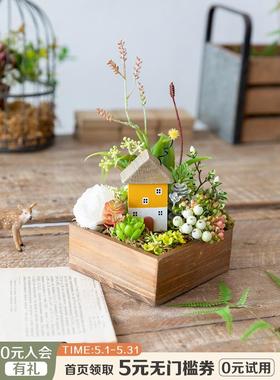 btv4阿楹仿真森系微景观小摆件桌面解压绿植女孩房间办公室工位