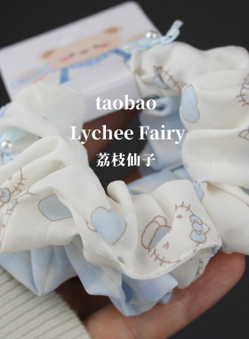 高品质樱桃蝴蝶结甜美格子学生大童少女小肠发圈丸子皮筋头绳发饰