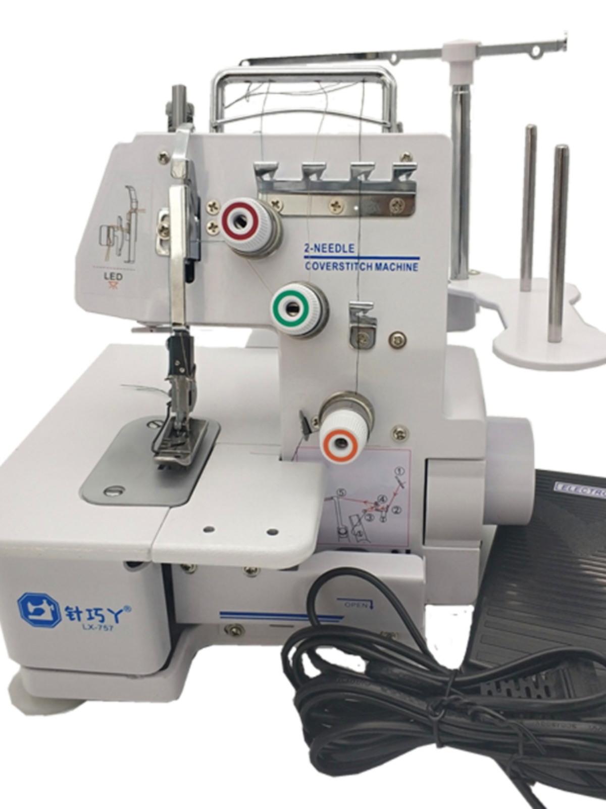 新针巧丫三线双针绷缝机家用弹力锁边机商用包缝电动缝纫拷边机销