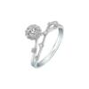 Other women's silver temperament new rings moissanite diamond ring