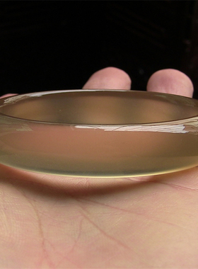 天然巴西玛瑙手镯/加厚不加宽/原色无忧化/香槟金色/强荧光1874