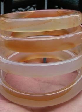 天然巴西玛瑙手镯秀细加厚玉髓