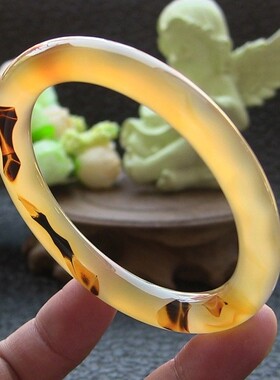 天然巴西稀有水润通透收藏品手镯