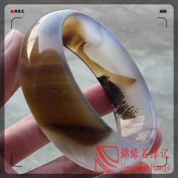 ສາຍແຂນ chalcedony ແທ້ຈິງຂອງ Brazilian ທໍາມະຊາດ / agate ນ້ໍາທີ່ສວຍງາມ / ຂອງຂວັນການໂອນ