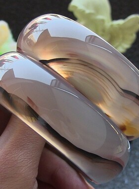 天然巴西多颜色紫玉髓玛瑙手镯