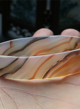 天然巴西象形豹纹玛瑙手镯