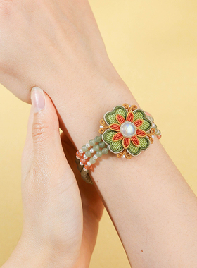 栖石原创中级编绳教程宝相花盛盈国风纹样首饰手工编绳饰品