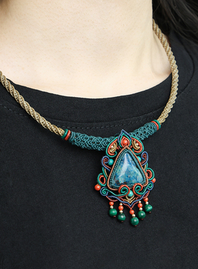 栖石原创中级编绳教程炽焰编绳敦煌国风项链饰品手工编绳首饰