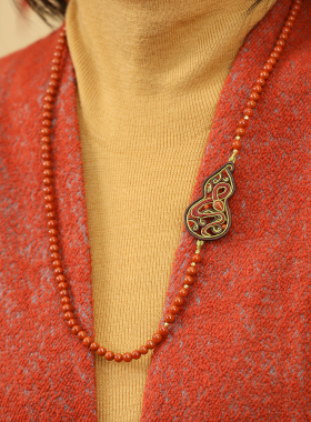 栖石原创中级编绳教程巳蛇献瑞编绳项链葫芦饰品手工编绳首饰