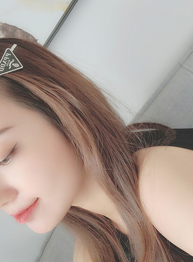P家高级倒三角发夹三角标简约优雅字母发卡发饰刘海后脑勺边夹女