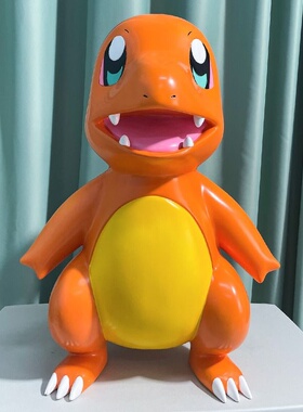 宝可梦系列落地摆件卡通皮卡丘杰尼龟可达鸭雕塑居家潮玩手办公仔