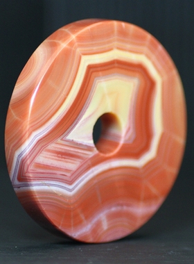 北票战国红平安扣平璧挂件项链坠