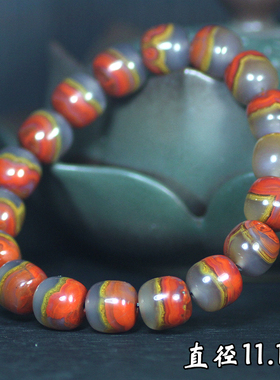 北票战国红冰飘缠丝同料手串手链