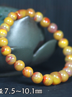 北票战国红鸡油黄同料手钏手链