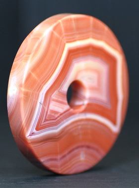 北票战国红平安扣平璧挂件项链坠