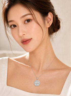 卡奢琳白色鸢尾花吊坠锁骨链