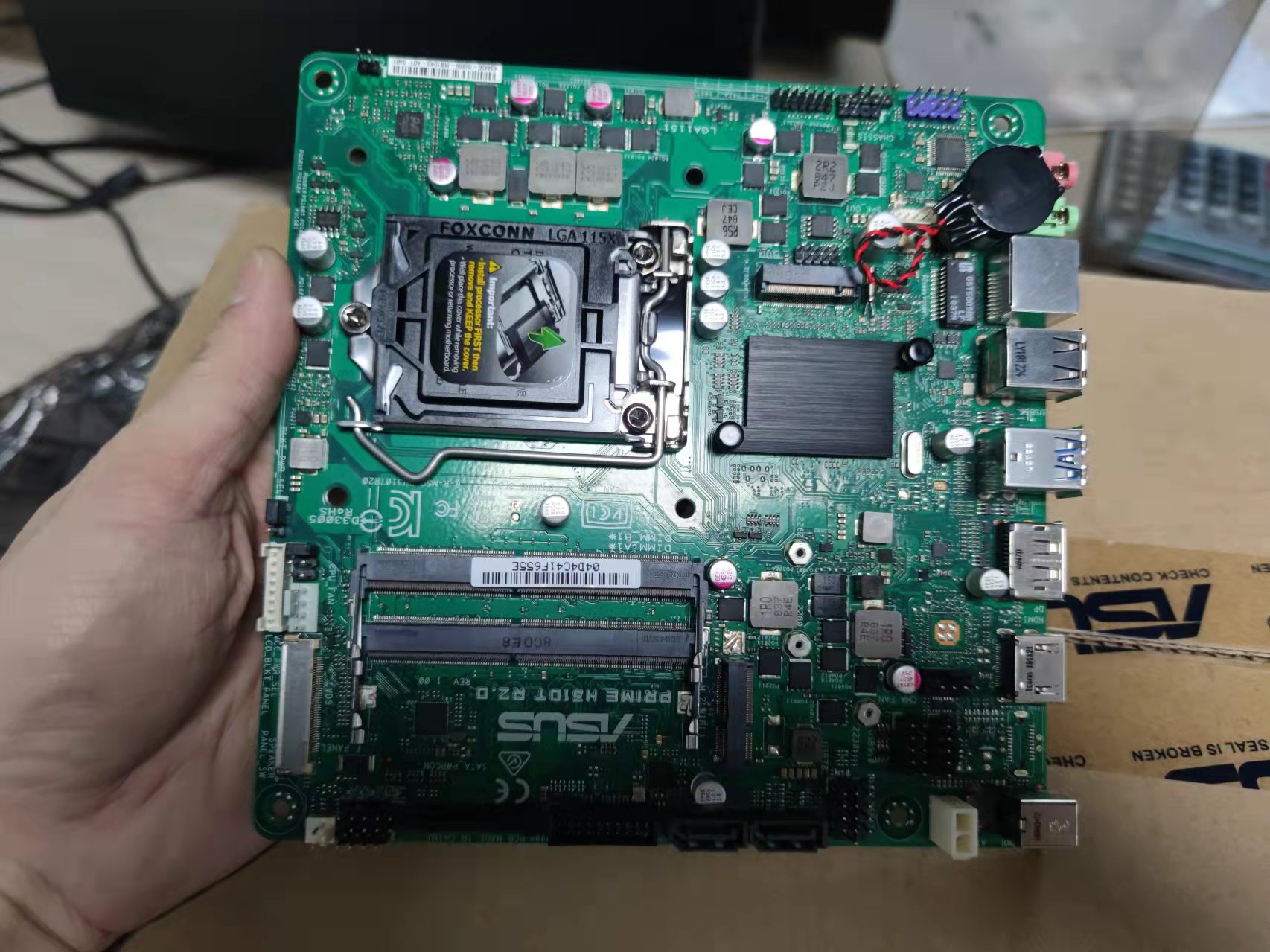 华硕PRIME/H310T/R2.0迷你工控ITX主板NVME/DP/DC19V迷你主机支i9-图1