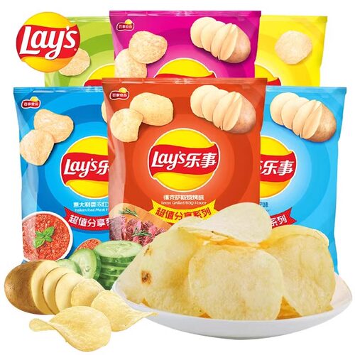 乐事薯片原味黄瓜青柠番茄味罐/袋装零食解馋大礼包休闲食品小吃 - 图2