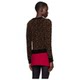 Ernest W. Baker Brown Zebra Cardigan Cárdigan clásico de la moda de la moda de la moda