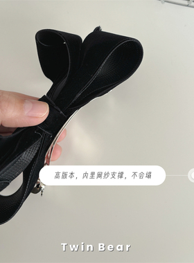 挺阔不会塌丝绒立体蝴蝶结马尾夹