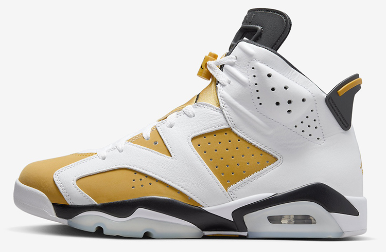 牛哄哄 Air Jordan 6 AJ6 Yellow Ochre白黄男子篮球鞋CT8529-170-图3