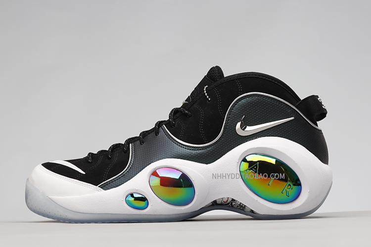 牛哄哄 Nike Air Zoom Flight 95黑白大眼睛低帮篮球鞋DM0523-001 - 图0