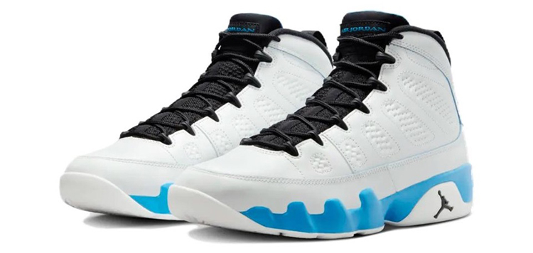 牛哄哄 Air Jordan 9 AJ9黑白蓝男子高帮复古篮球鞋 FQ8992-101-图0