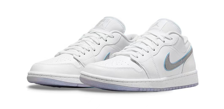 牛哄哄 Air Jordan 1 Low SE 白银反光Swoosh 篮球鞋 FB1874-101 - 图0