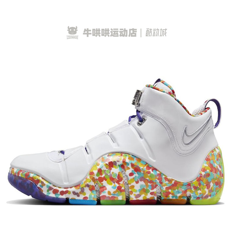 牛哄哄 Nike Lebron 4 Fruity Pebbles水果麦片篮球鞋 DQ9310-100 - 图0