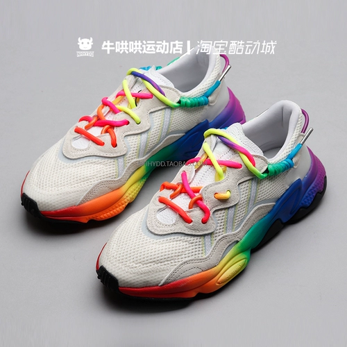 Корова утащили adidas ozweego гордость радуга радуга радужная градиент кроссовки eg1076
