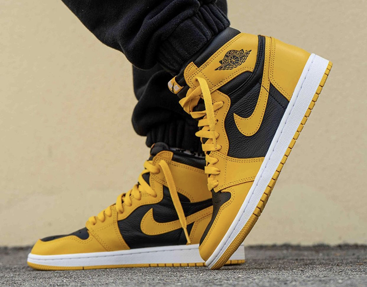 牛哄哄 Air Jordan 1 High OG Pollen AJ1黑黄篮球鞋 555088-701 - 图0