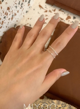 俩个包邮925纯银蕾丝的软链戒指