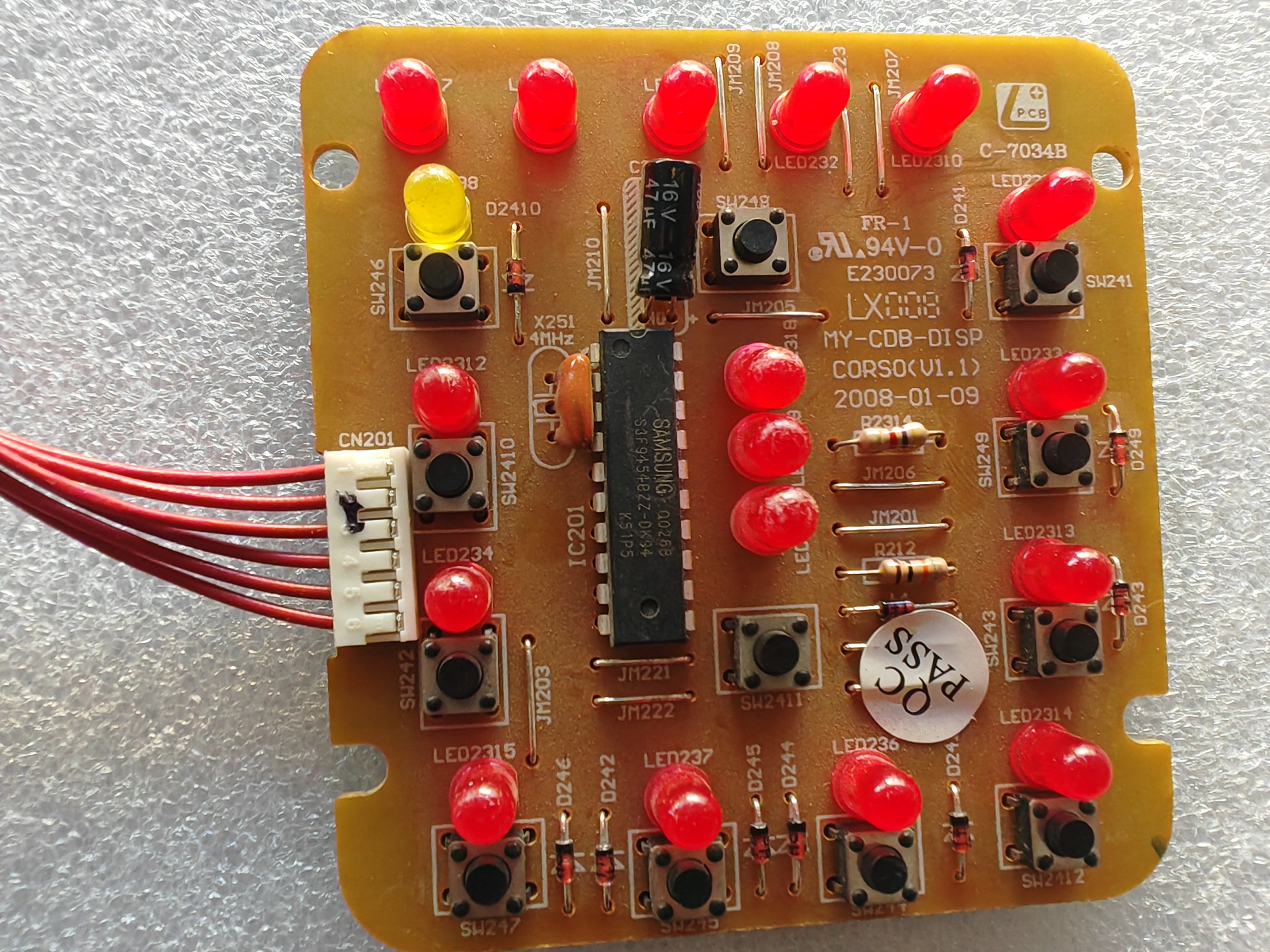 美的电压力锅配件PCD402/502/PCD602B/C原厂控制电脑显示灯板6线 - 图1