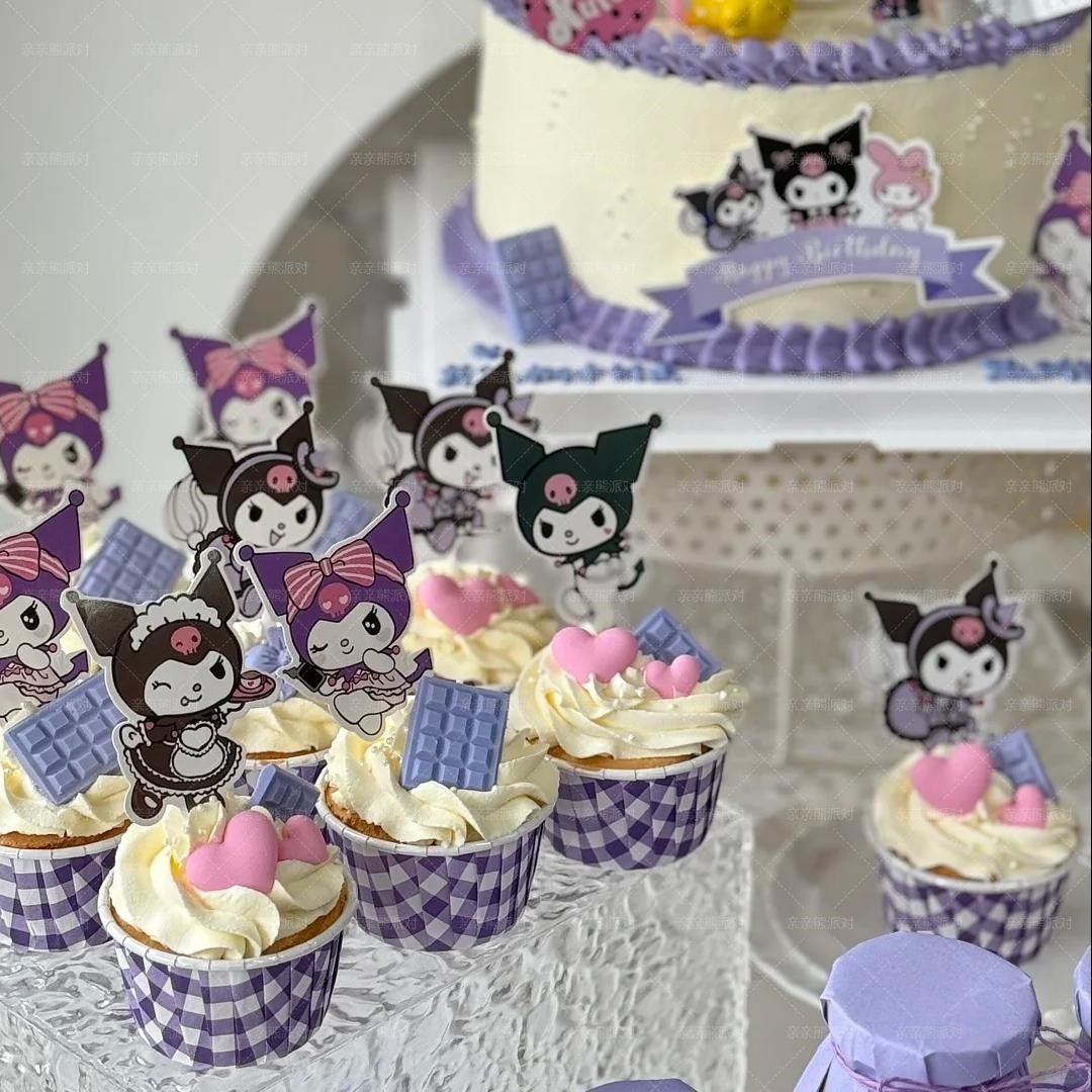 库洛米甜品台蛋糕装饰玩偶摆件插件女孩生日纸杯布丁杯推推乐贴纸,淘宝优惠券,粉丝福利购,淘宝优惠卷
