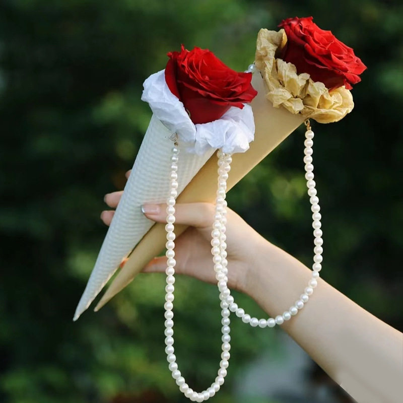 花束珍珠链条项链鲜花装饰配饰婚庆串珠diy手工材料花艺花店资材,淘宝优惠券,粉丝福利购,淘宝优惠卷