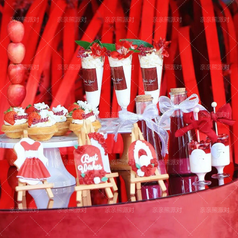 婚礼红色甜品台慕斯杯thankyou推推铄贴纸sweet订婚蛋糕装饰插件,淘宝优惠券,粉丝福利购,淘宝优惠卷