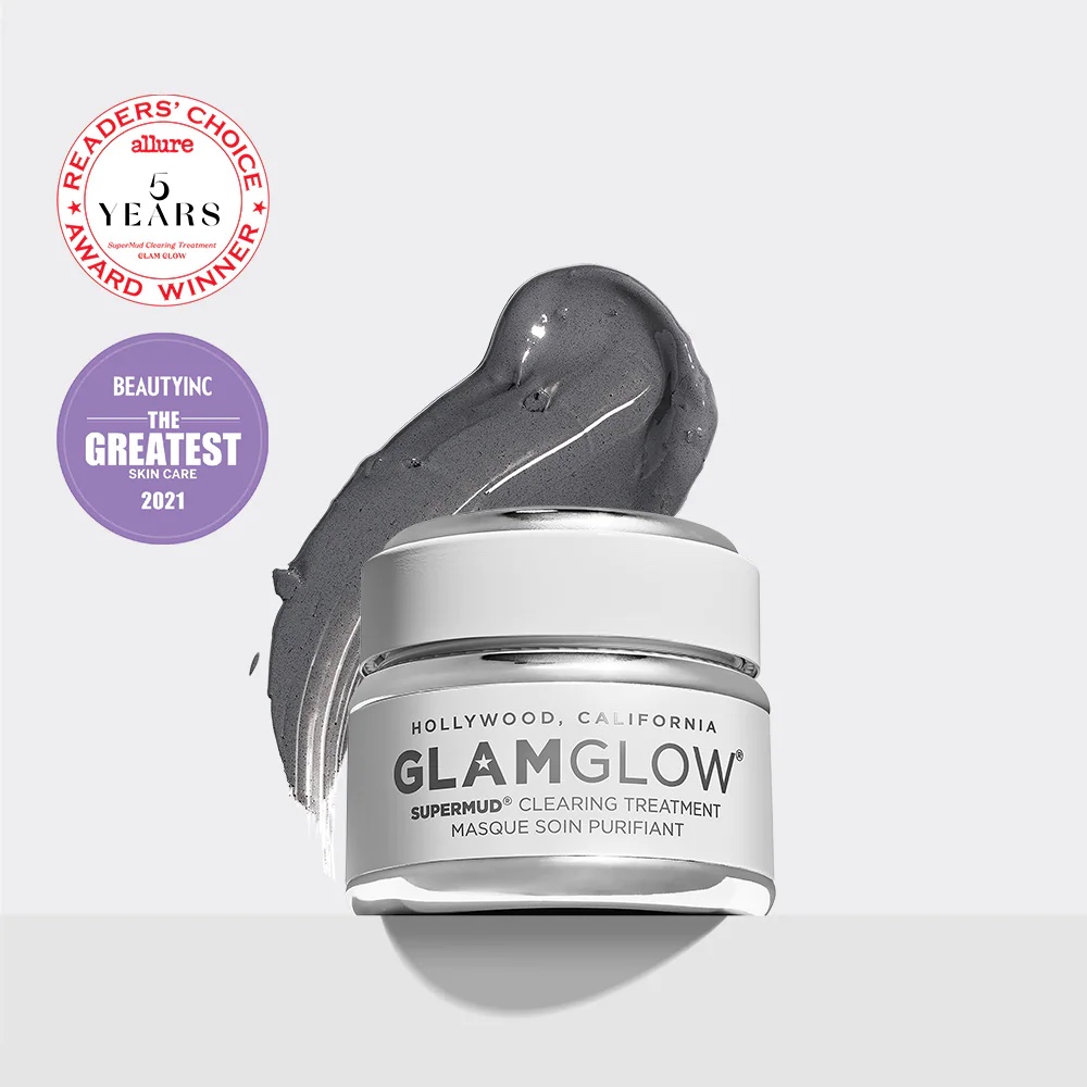 美国glamglow格莱魅白罐清洁面膜50g深层清洁去黑头100g-图3