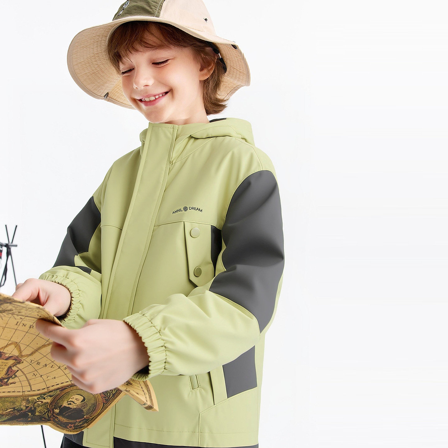 安奈儿童装男童女童双层夹克风衣外套2026春新款儿童休闲运动上衣,淘宝优惠券,粉丝福利购,淘宝优惠卷