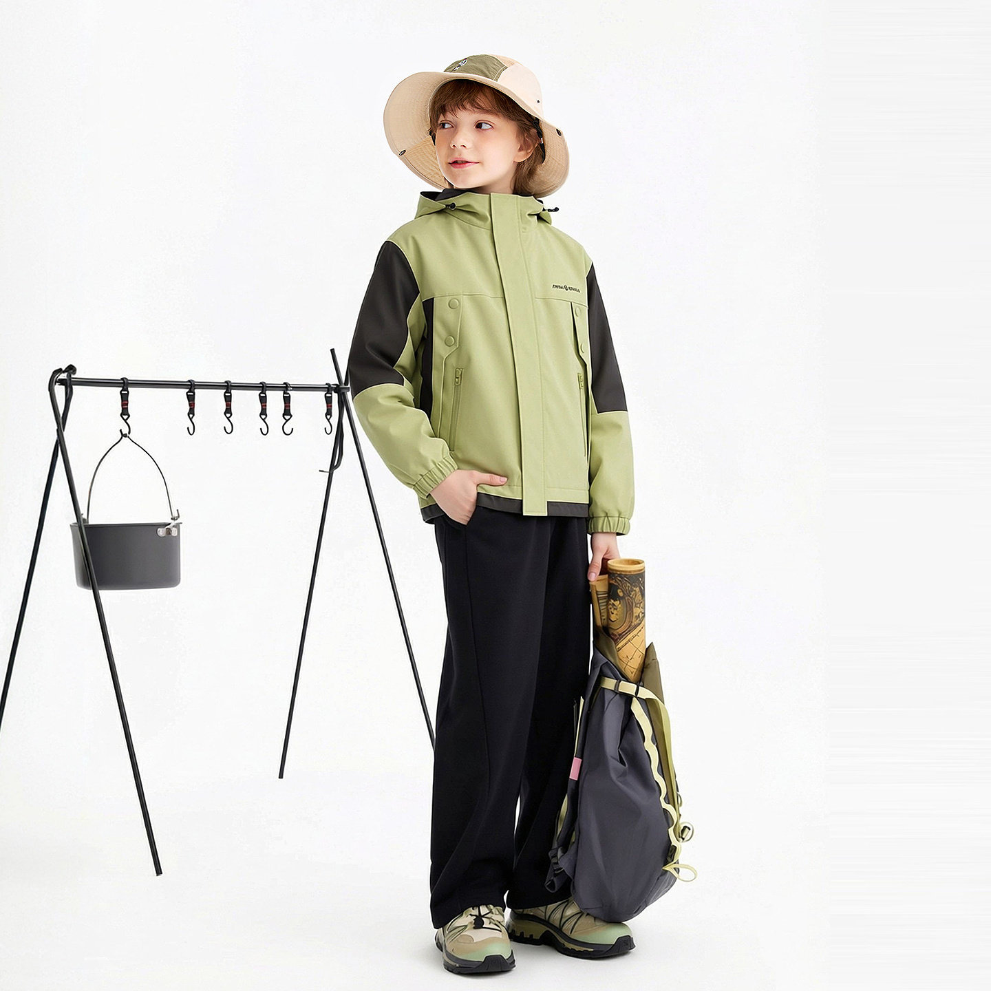 安奈儿童装男童女童双层夹克风衣外套2026春新款儿童休闲运动上衣,淘宝优惠券,粉丝福利购,淘宝优惠卷