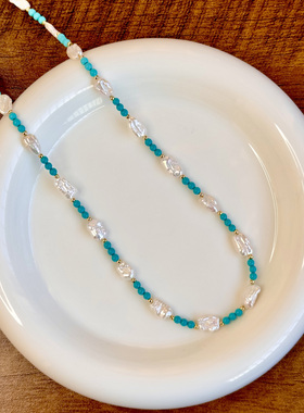 小众清冷巴洛克绿松石清爽夏日