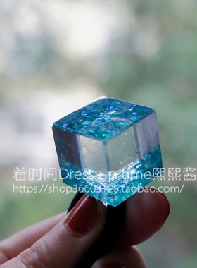熙熙酱几何透明日系方块发圈