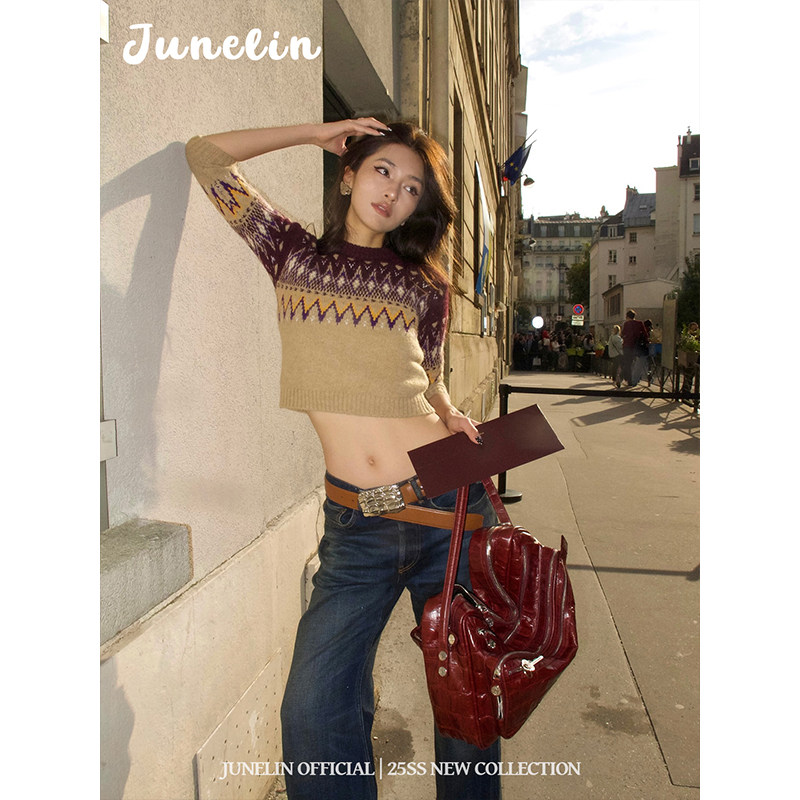 六月林 氛围感法式复古高品质压花针织毛衣内搭时尚高级小众设计,淘宝优惠券,粉丝福利购,淘宝优惠卷