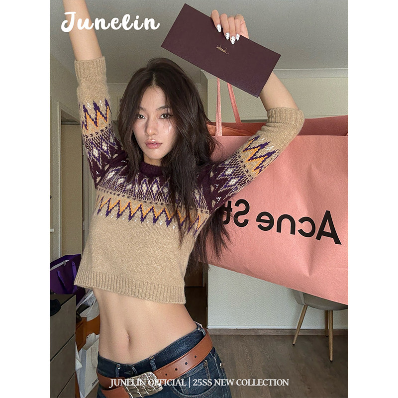 六月林 氛围感法式复古高品质压花针织毛衣内搭时尚高级小众设计,淘宝优惠券,粉丝福利购,淘宝优惠卷