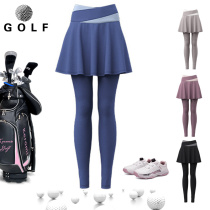 Golf Pants Skirt Nude Sensation High Play Color Leave Two High Waist Lifting Hip Speed Dry Breathable Summer Sports Short Ball Skirt